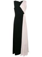 Blumarine Two-tone Flared Gown - Black