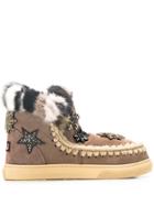 Mou Star-embellished Snow Boots - Grey