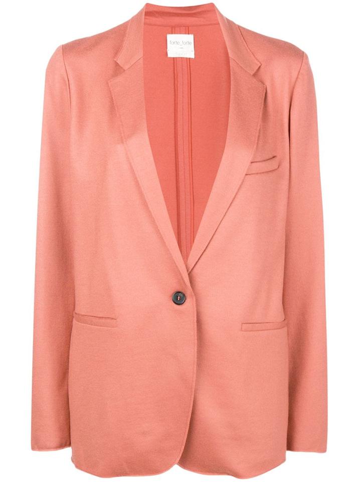 Forte Forte Plunge Neck Blazer - Pink