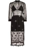 Fleur Du Mal Superstar Layered Mesh Dress - Black