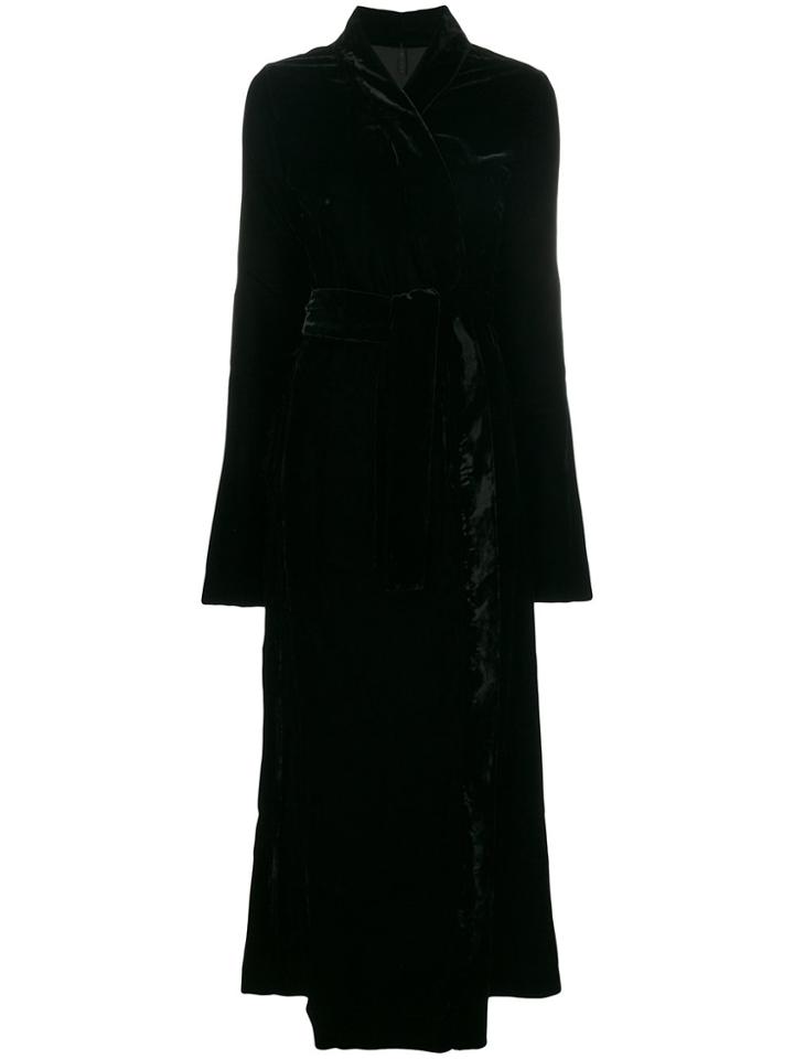 Unravel Project Long Robe Coat - Black