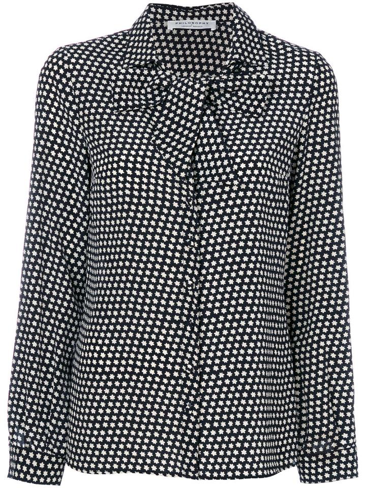 Philosophy Di Lorenzo Serafini - Stars Print Blouse - Women - Silk - 46, Black, Silk