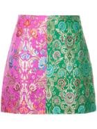 Romance Was Born Harlequin Brocade Skirt - Multicolour