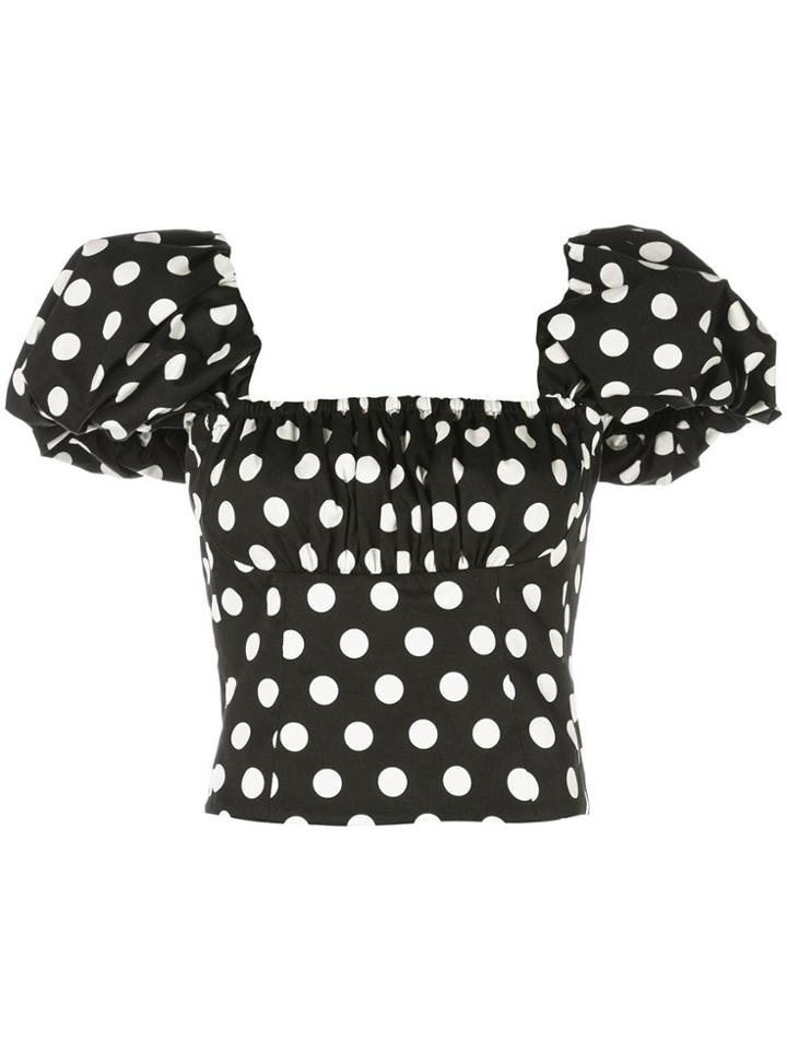 Petersyn Monica Dotted Top - Black