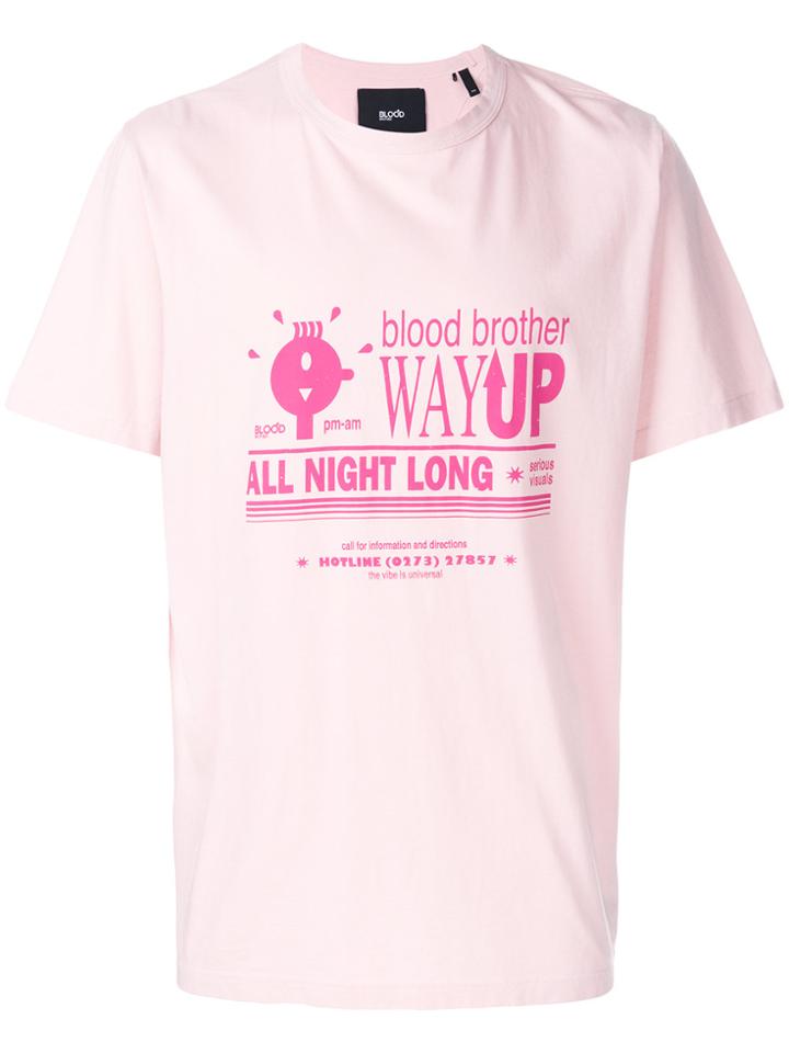 Blood Brother Way Up Rave Culture T-shirt - Pink & Purple
