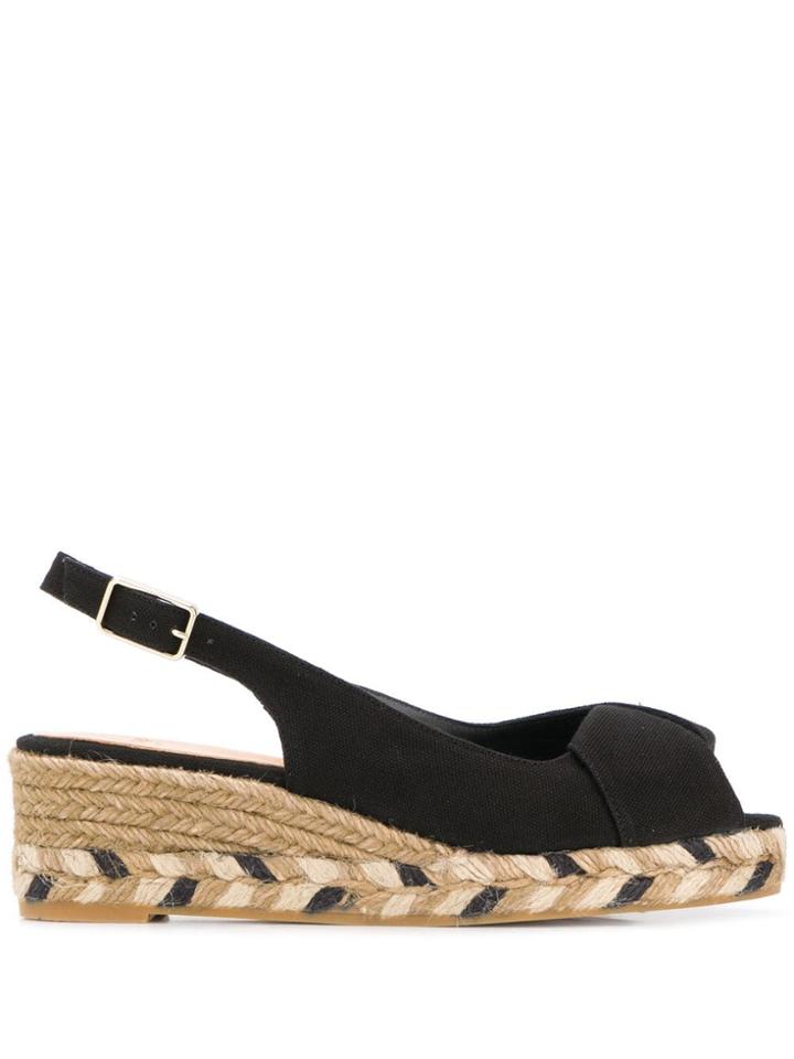 Castañer Mid-high Wedge Espadrilles - Black