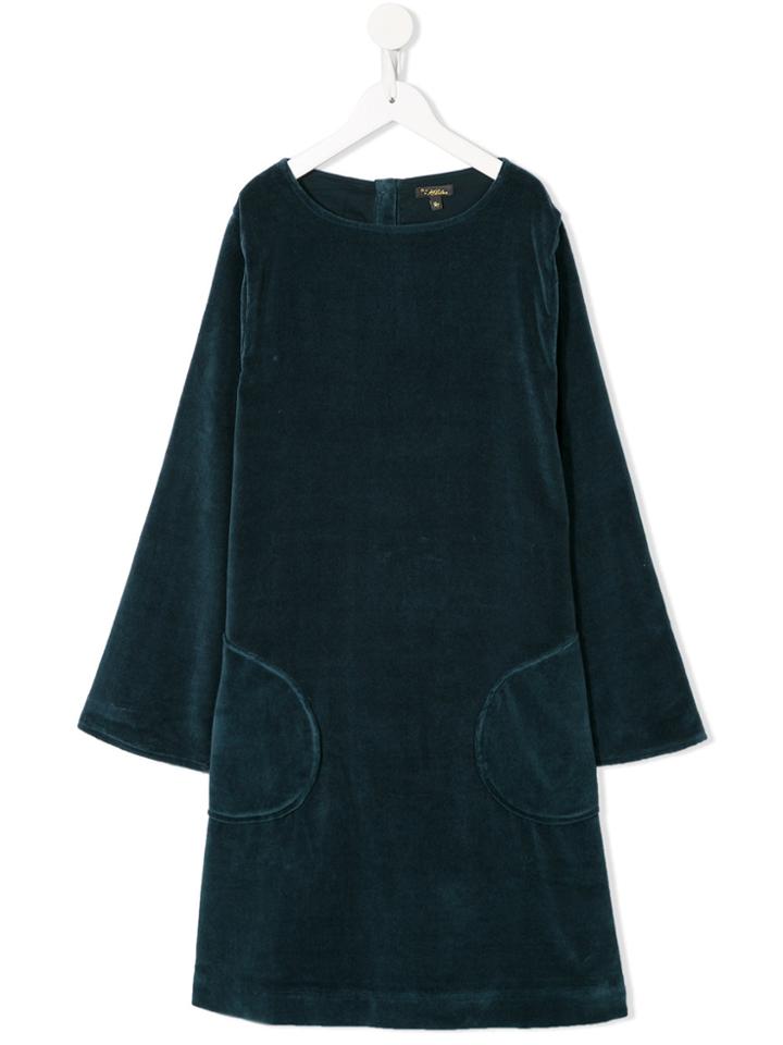 Velveteen Veronica Dress - Blue