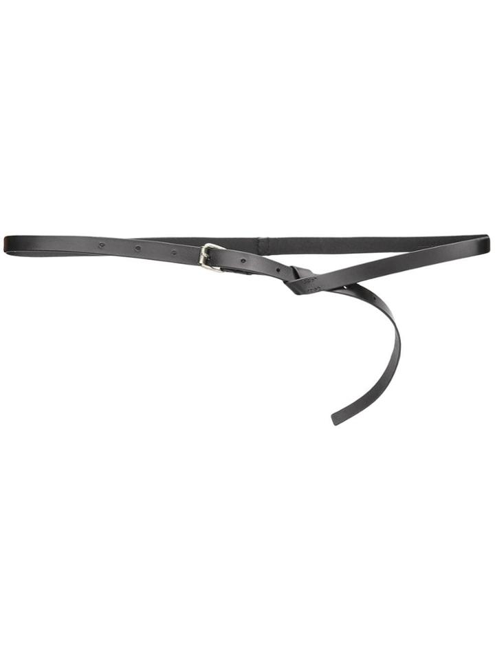 Ann Demeulemeester Knotted Buckle Belt - Black