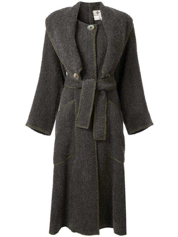 Fendi Pre-owned Long Coat - Grey