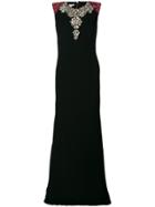 Antonio Berardi Jewel Embellished Sleeveless Gown - Blue