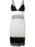 La Perla 'leisuring' Lace Fringed Hem Dress, Women's, Size: 42, White, Silk/polyamide/wool