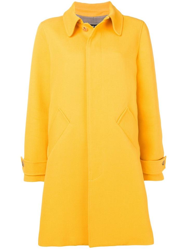 A.p.c. Box Pleat Midi Coat - Yellow