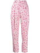 Carmen March Heart Print Trousers - Pink