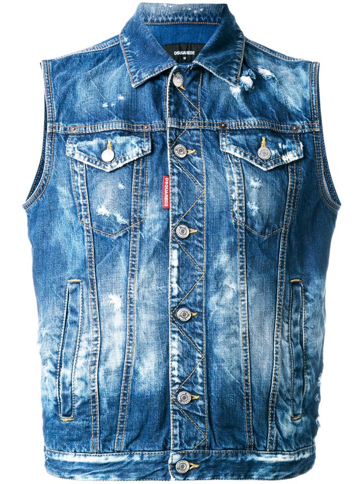 Dsquared2 Denim Gilet - Blue