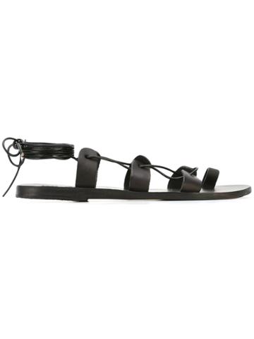 Ancient Greek Sandals 'alcyone' Lace-up Sandals - Black