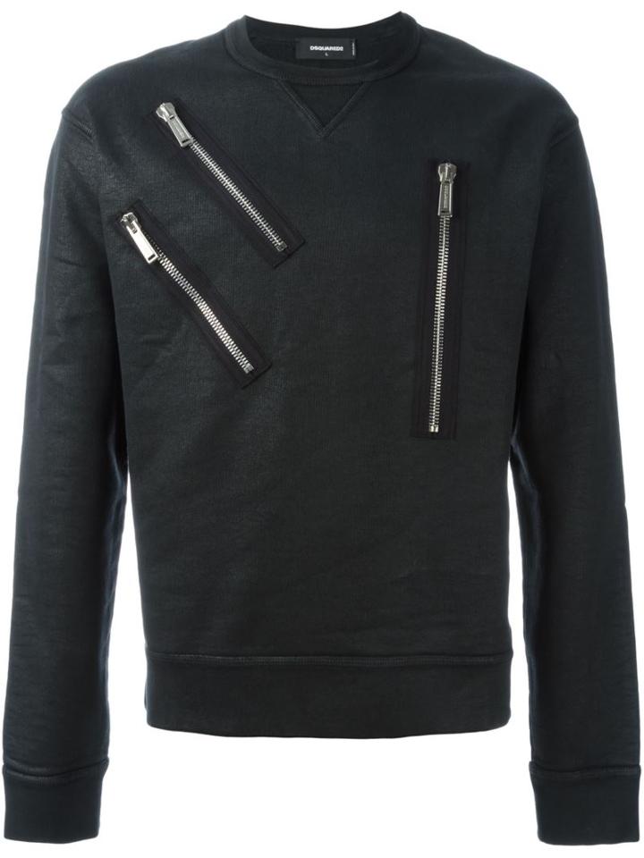Dsquared2 'never Mind The Bulldogs' Zip Detail Sweatshirt