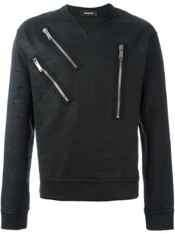 Dsquared2 'never Mind The Bulldogs' Zip Detail Sweatshirt
