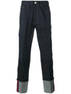 Gucci Web Detail Jeans - Blue