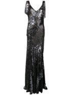 Rubin Singer Sequin Embellished Evening Dress - Black