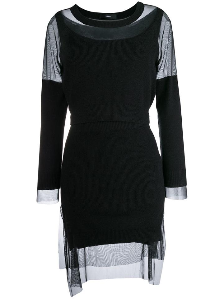 Diesel Layered Tulle Dress - Black