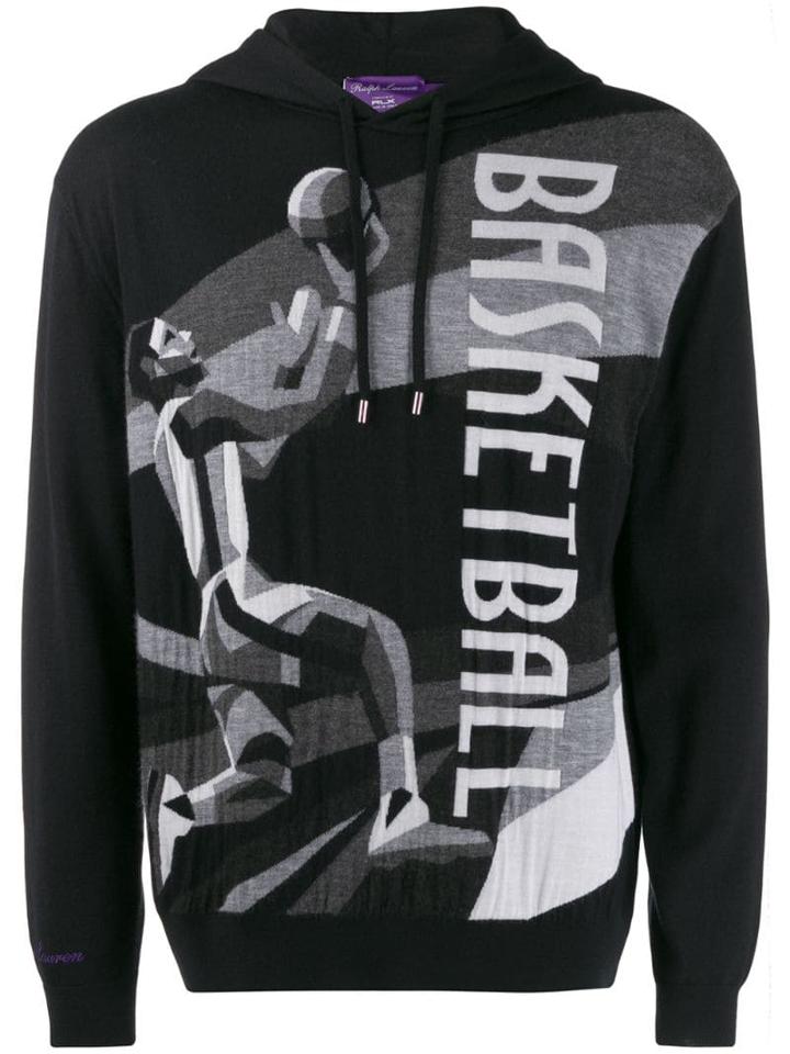 Ralph Lauren Purple Label Printed Hoodie - Black