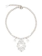Dolce & Gabbana Crystal Chandelier Necklace, Women's, Metallic
