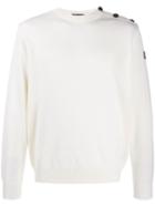 Paul & Shark Button Shoulder Jumper - White