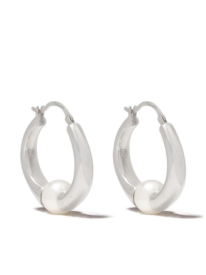Sophie Buhai Vermeer Cystal Pearl Small Earring - Silver