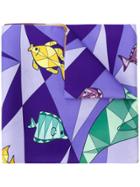 Cha Val Milano Printed Sealife Scarf - Multicolour