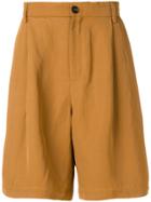 Qasimi Knee Length Shorts - Brown