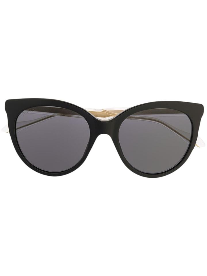 Gucci Eyewear Clear Arm Sunglasses - Black