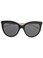 Gucci Eyewear Clear Arm Sunglasses - Black