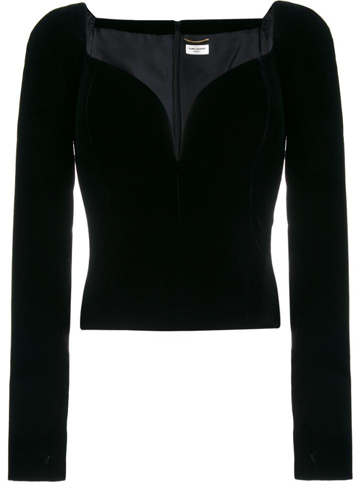 Saint Laurent Sweetheart Top - Black