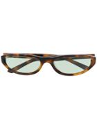 Balenciaga Eyewear Slim-shape Sunglasses - Brown