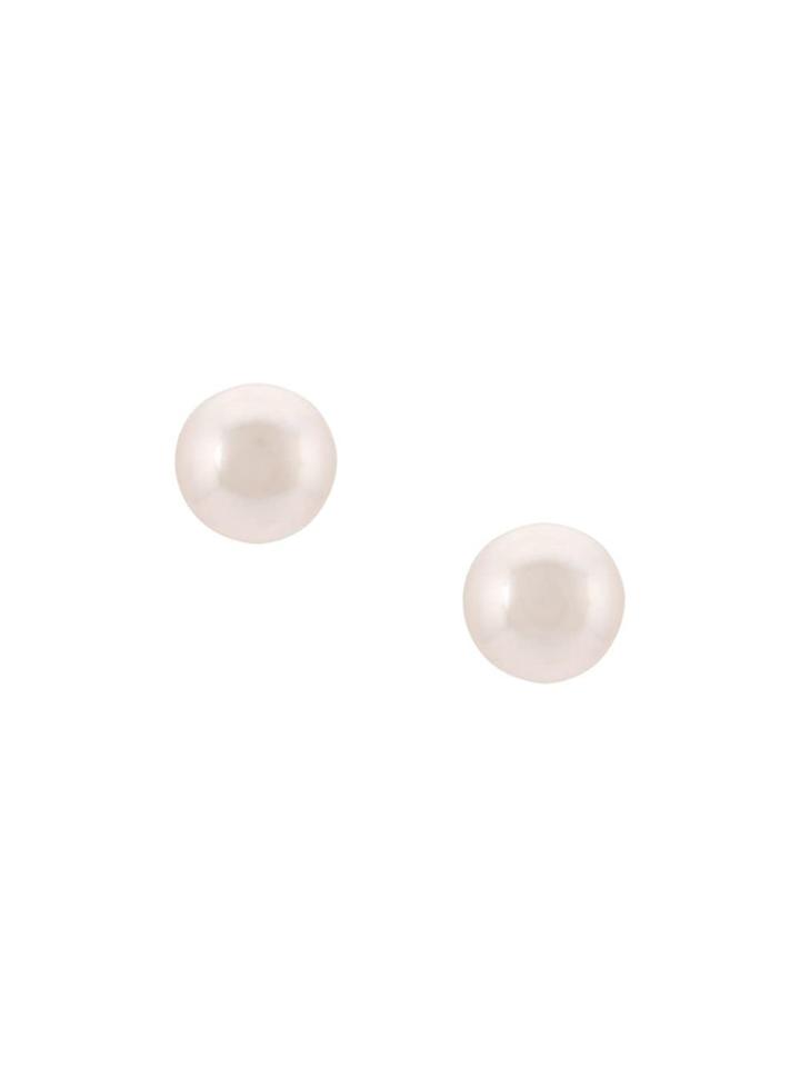 Baggins 14kt White Gold Pearl Studs - Silver