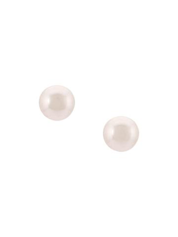 Baggins 14kt White Gold Pearl Studs - Silver
