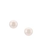 Baggins 14kt White Gold Pearl Studs - Silver