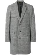 Versace Prince Of Wales Check Coat - Grey