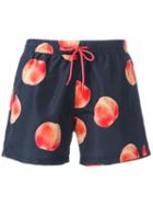Paul Smith Apricot Print Swim Shorts, Men's, Size: Small, Blue, Recycled Polyester/polyester