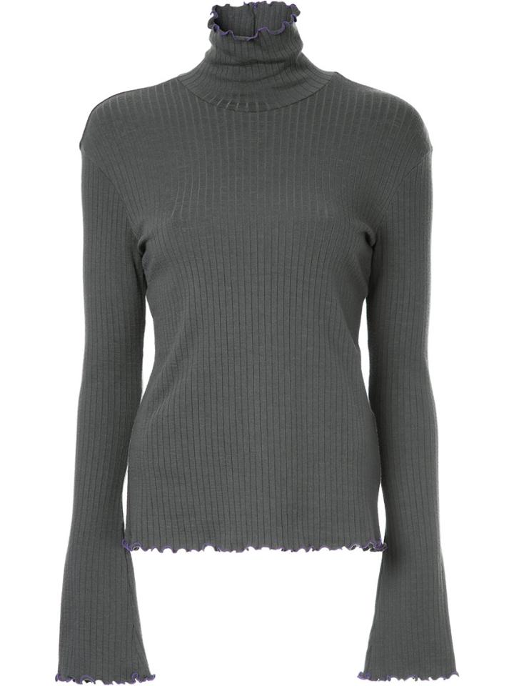 Le Ciel Bleu Turtleneck Blouse - Grey