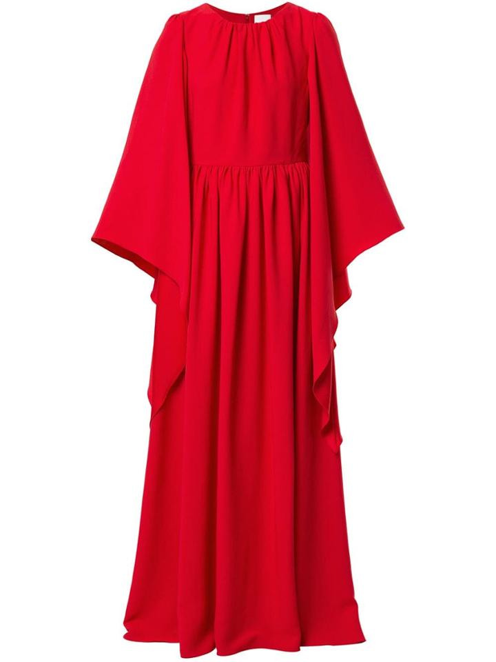 Ingie Paris Draped Caftan Maxi Dress - Red