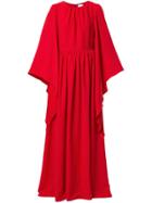 Ingie Paris Draped Caftan Maxi Dress - Red