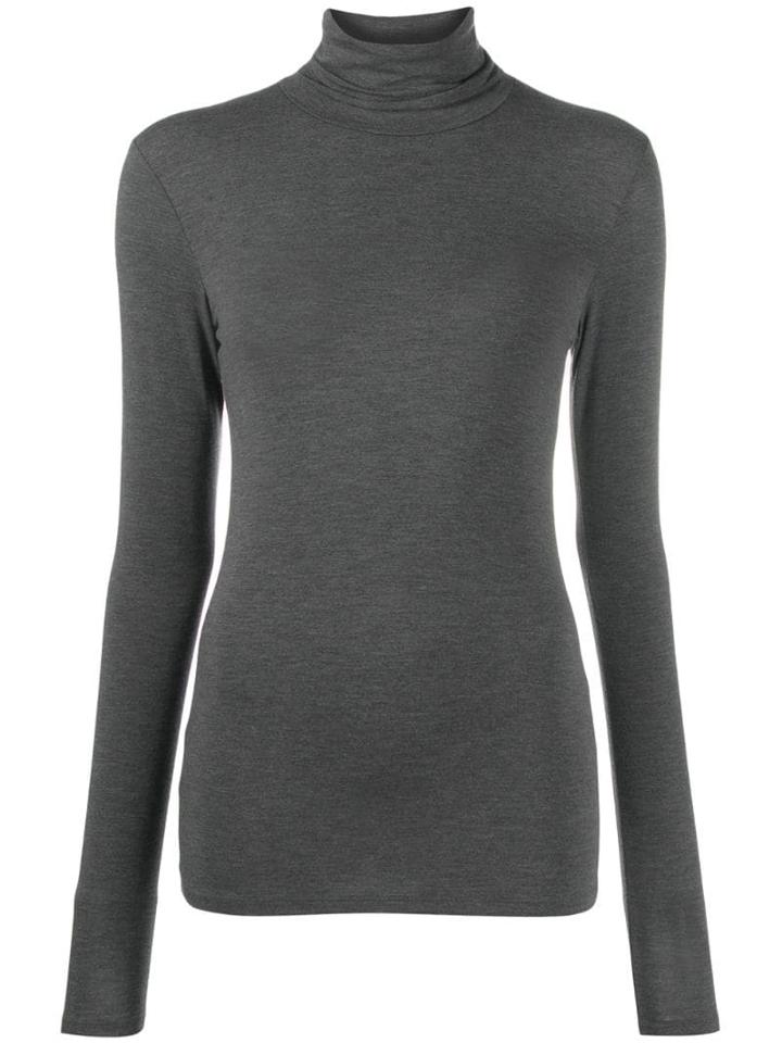 Majestic Filatures Plain Long Sleeved Top - Grey