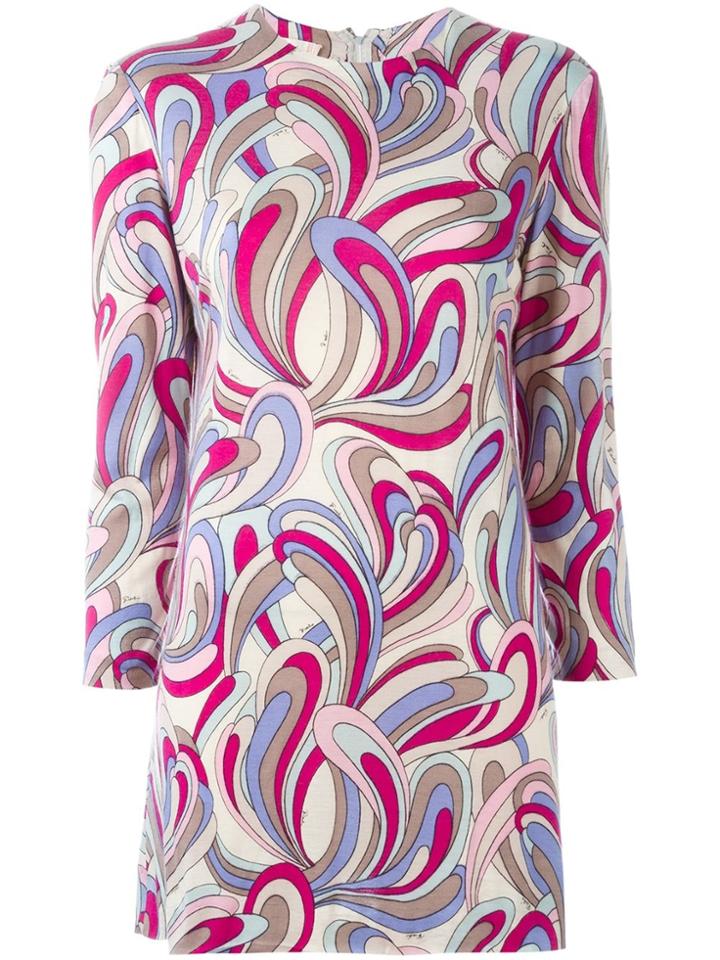Emilio Pucci Vintage Abstract Print Mini Dress - Multicolour