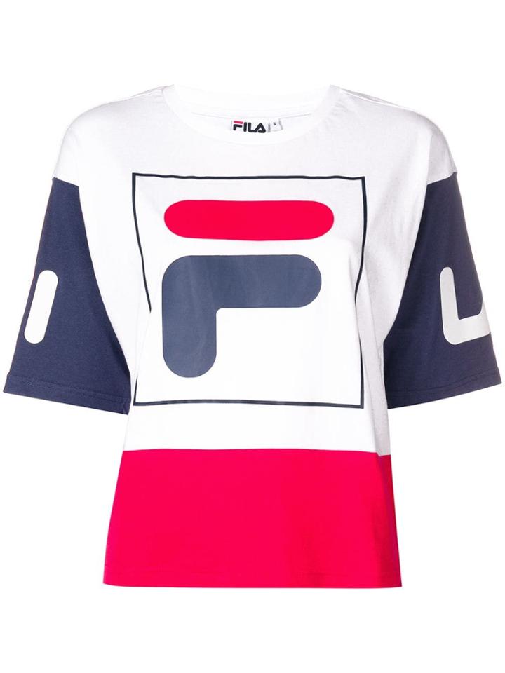 Fila Colour Block Logo T-shirt - White