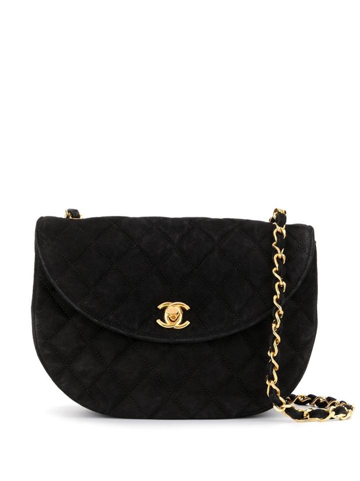 Chanel Pre-owned 1986-1988 Chain Shoulder Bag - Black