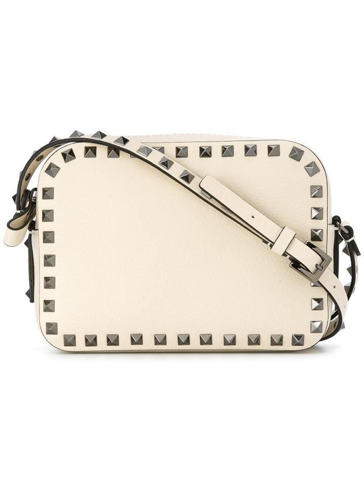 Valentino Valentino Garavani Rockstud Shoulder Bag, Women's, Nude/neutrals, Calf Leather