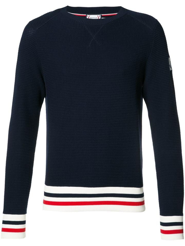 Moncler Trimmed Sweater - Blue