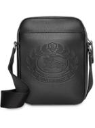 Burberry Small Embossed Crest Leather Crossbody Bag - Black