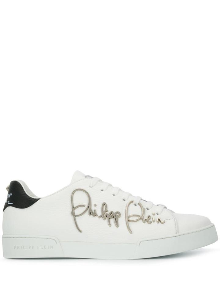 Philipp Plein Signature Lo-top Sneakers - White